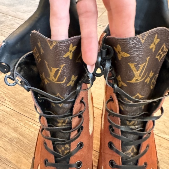 Louis Vuitton Monogram Brown and Black Boots 39 8.5 - Picture 4 of 6